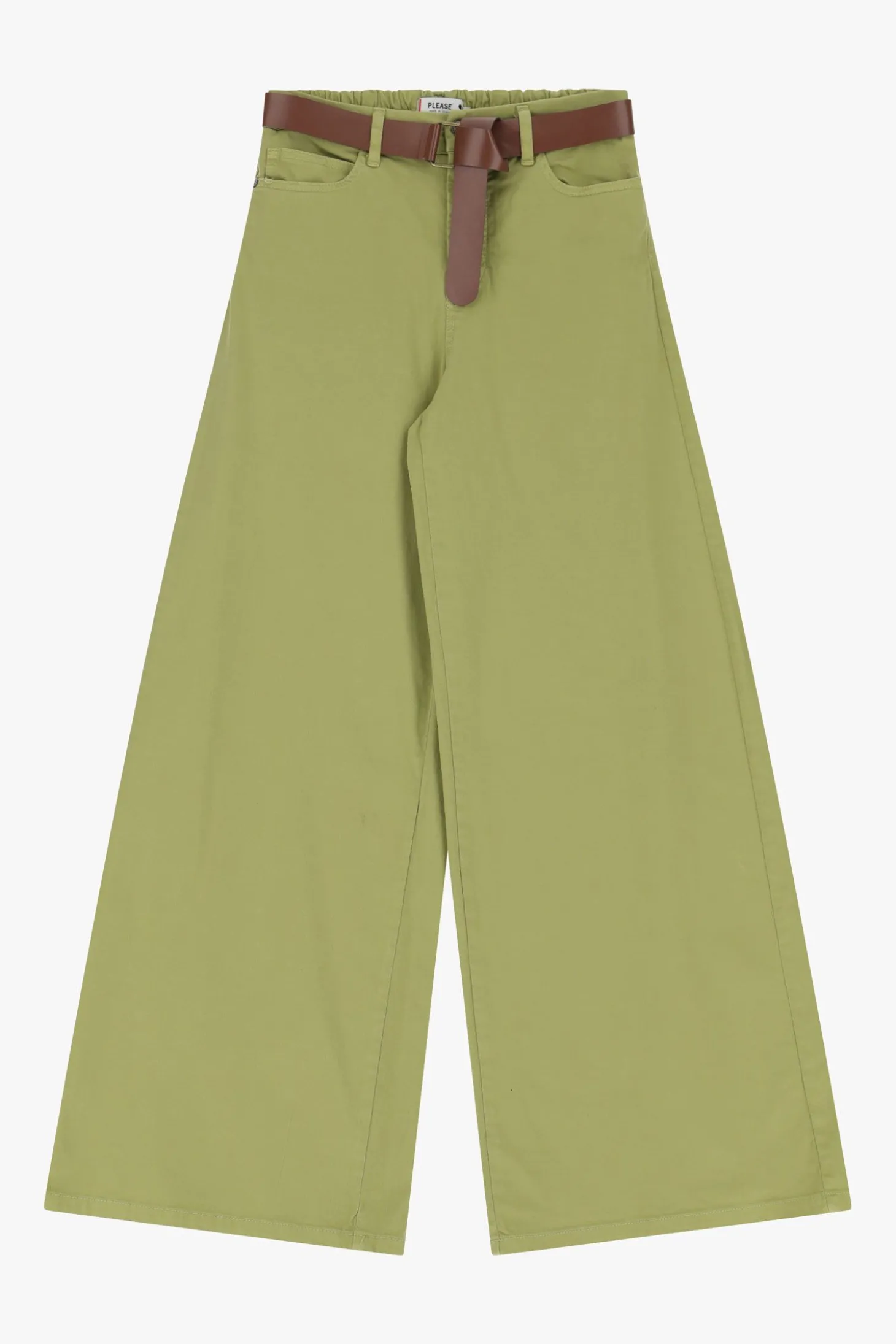 Pantalones anchos con cinturón