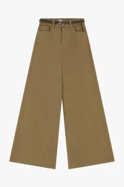 Pantalones anchos con cinturón