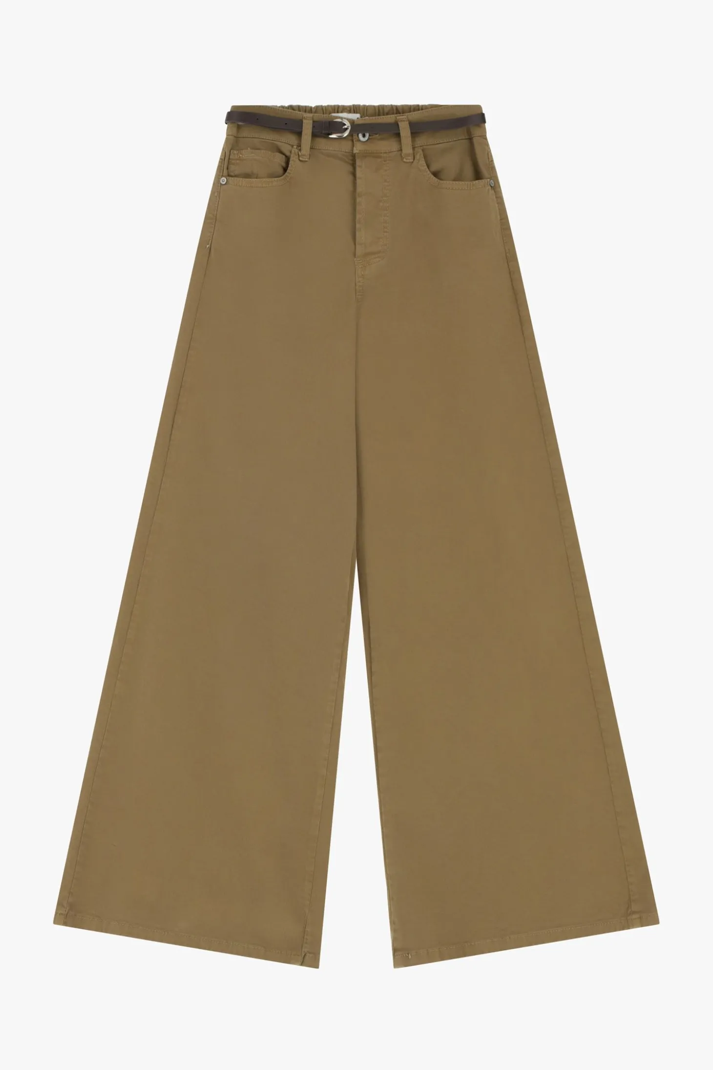 Pantalones anchos con cinturón