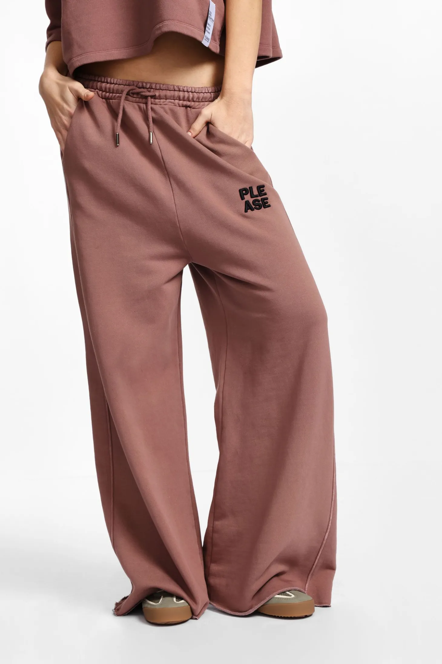Pantalones anchos con cordón ajustable