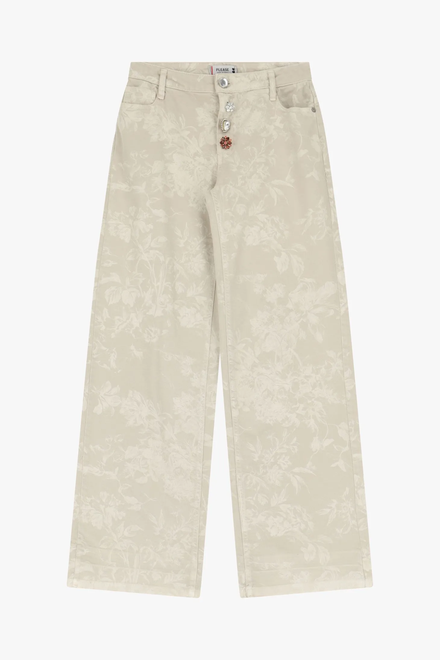 Pantalones anchos con estampado floral