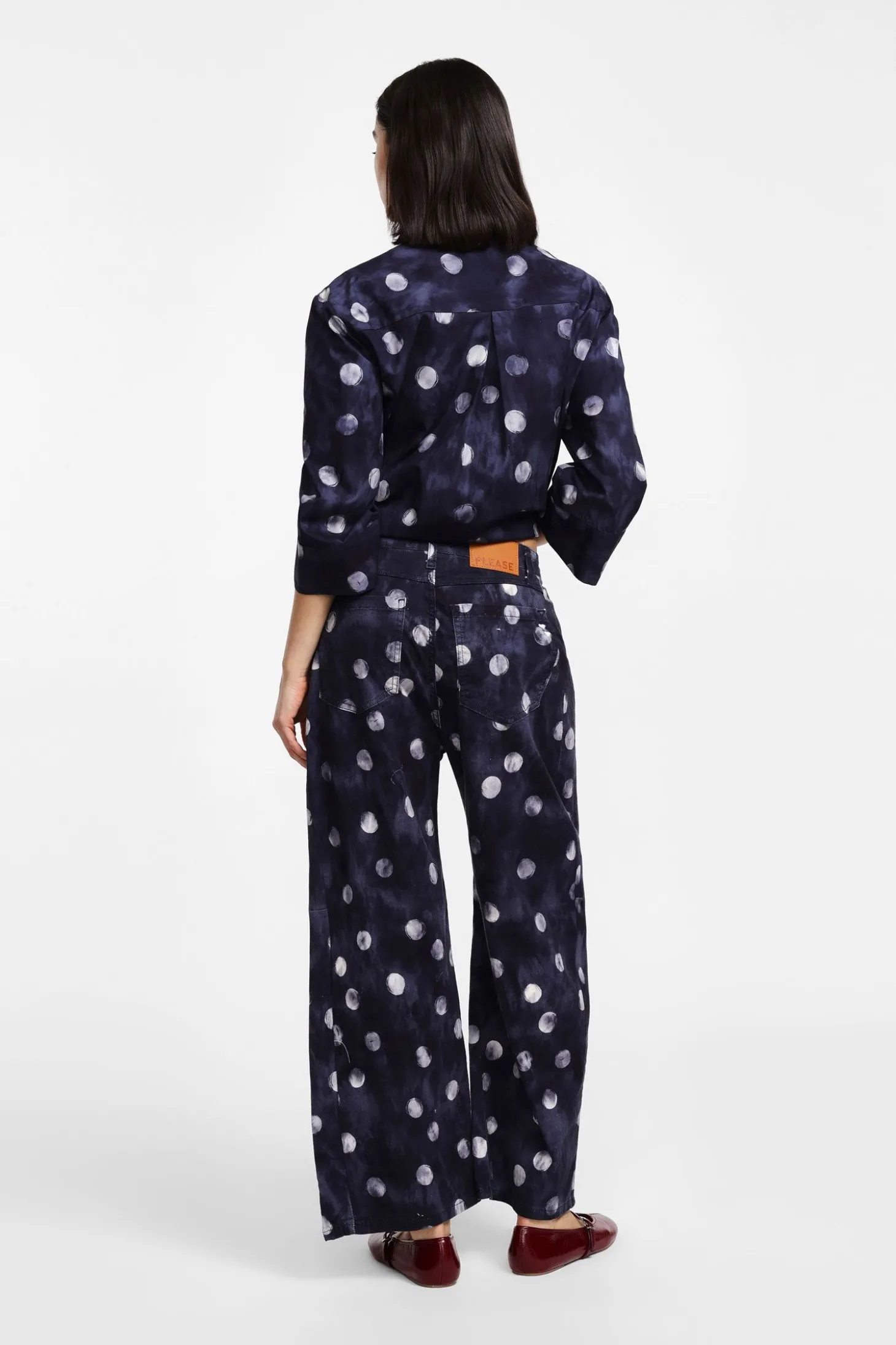 Pantalones anchos con estampado