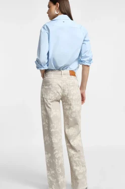 Pantalones anchos con estampado floral