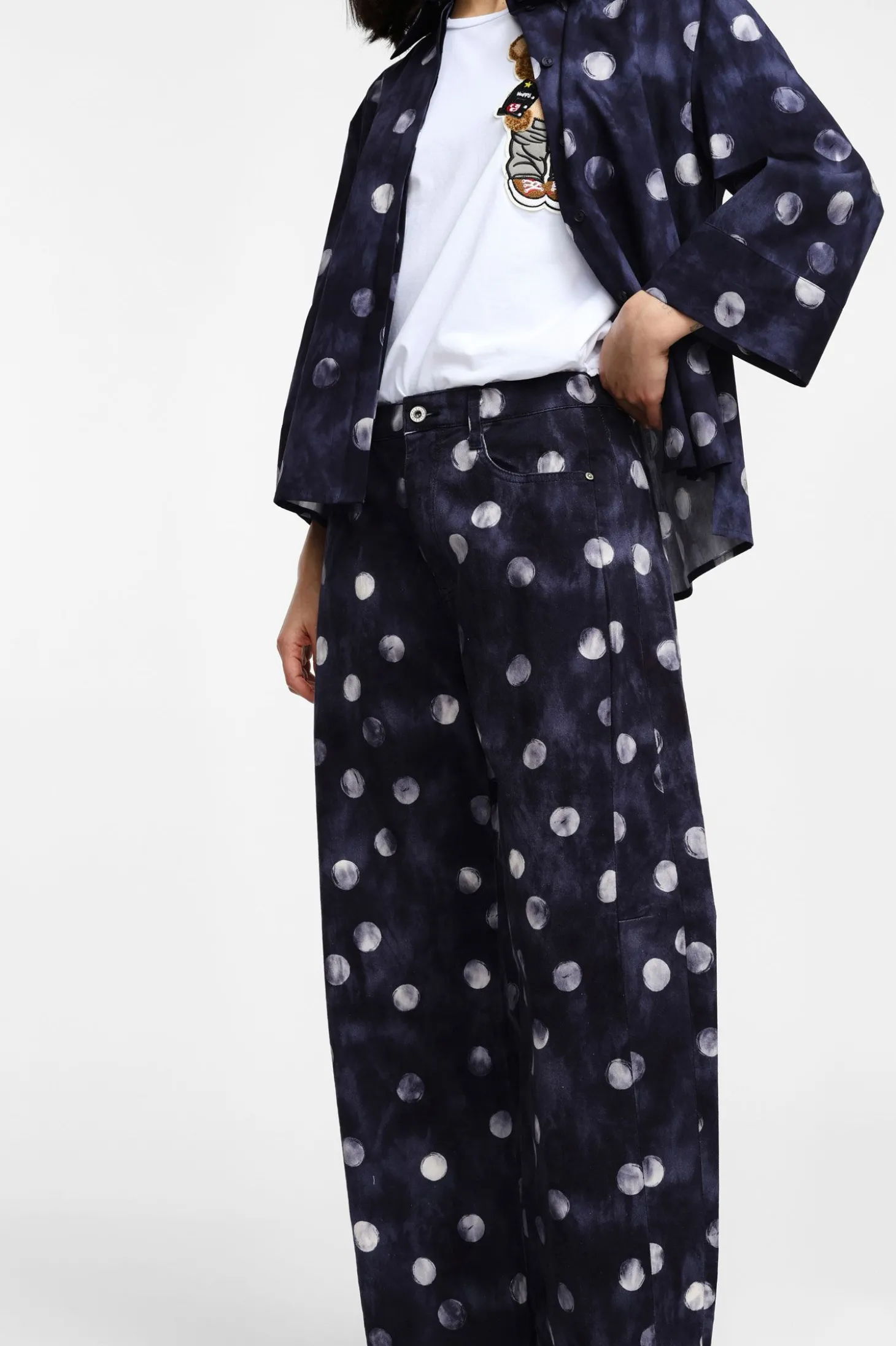 Pantalones anchos con estampado