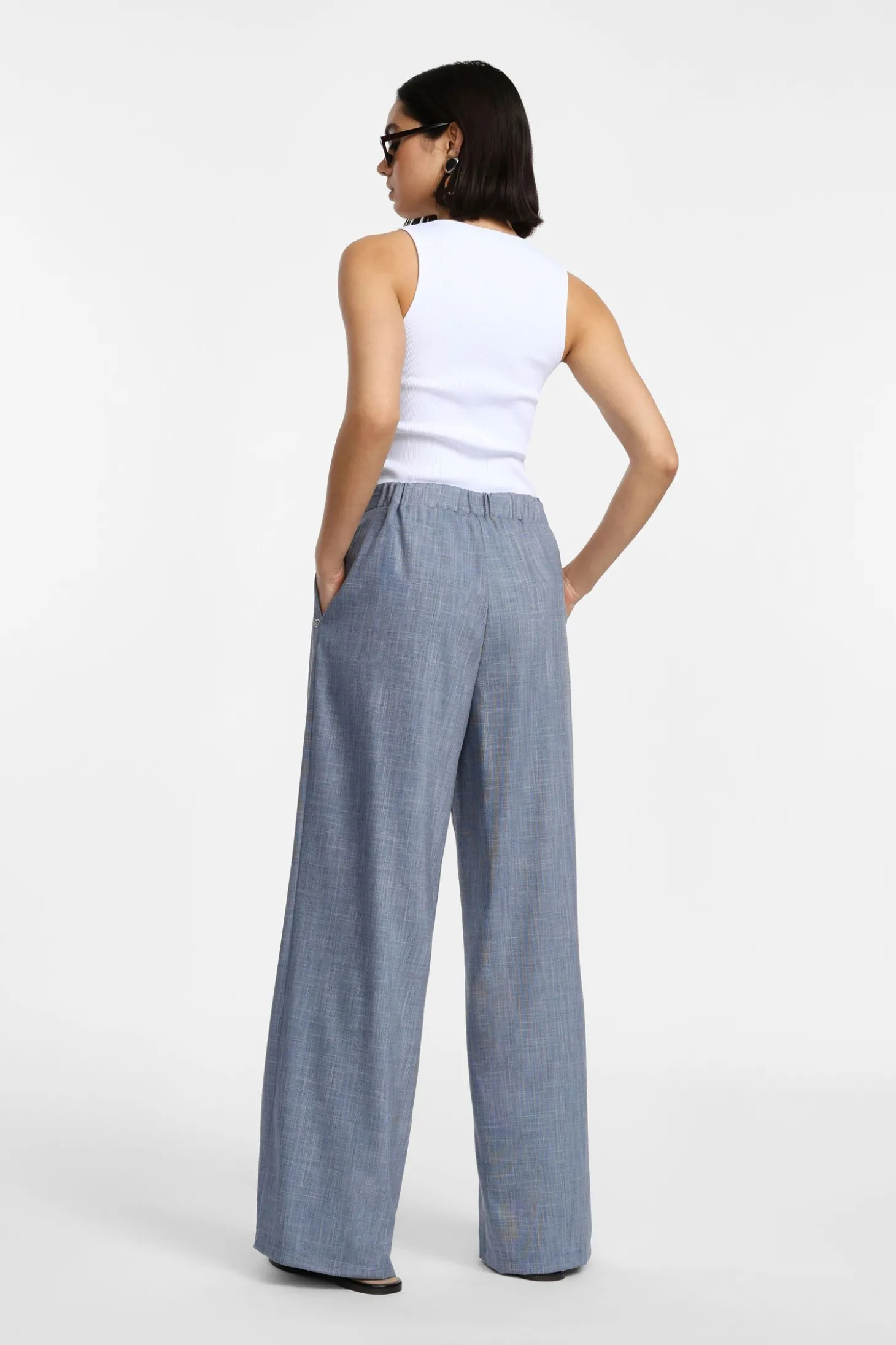 Pantalones anchos de cintura alta