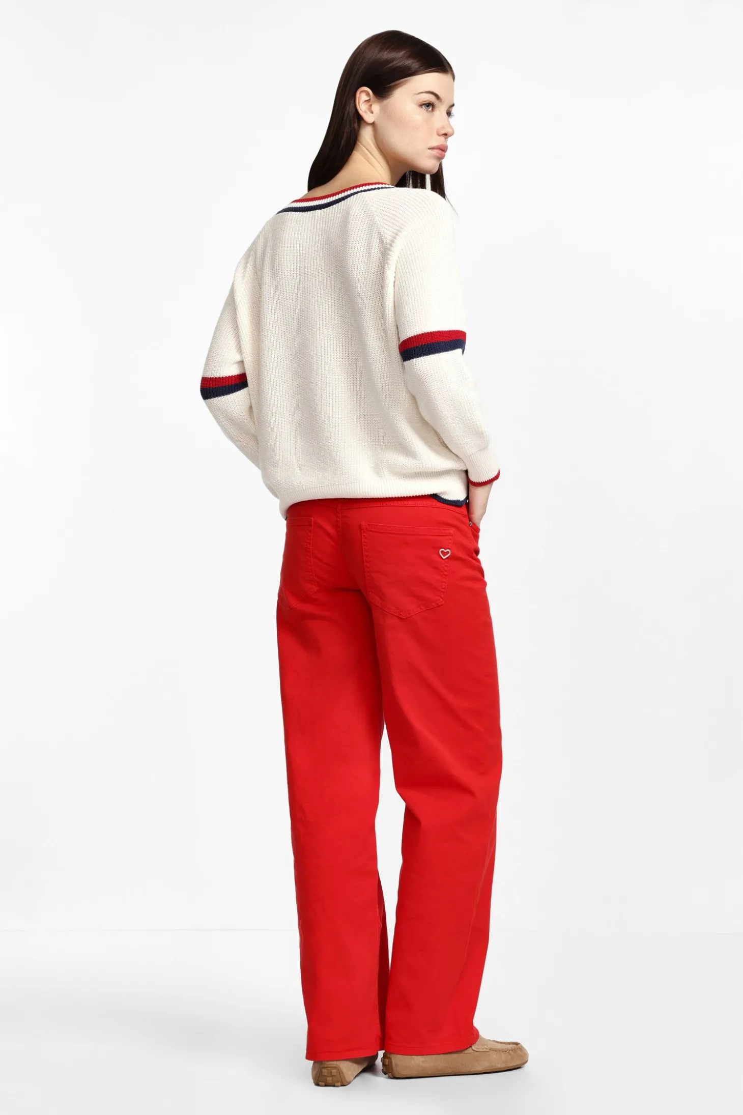 Pantalones anchos de tiro medio