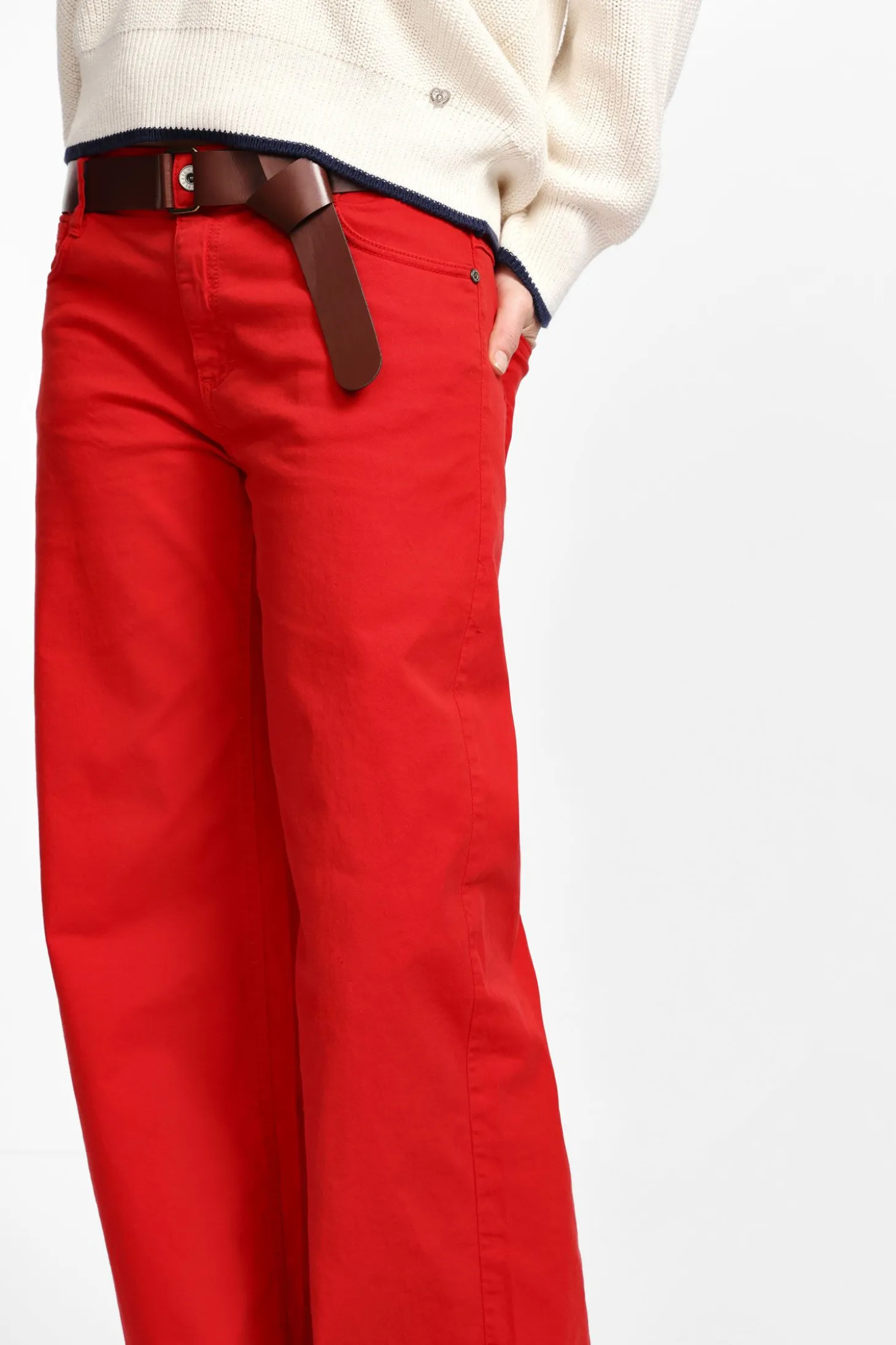 Pantalones anchos de tiro medio