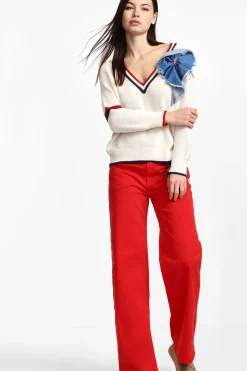 Pantalones anchos de tiro medio