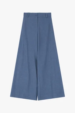 Pantalones anchos efecto vaquero