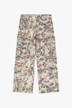 Pantalones cargos estampado floral