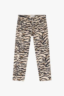Pantalones chinos con estampado animalier