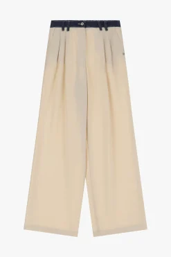 Pantalones de pierna ancha alta