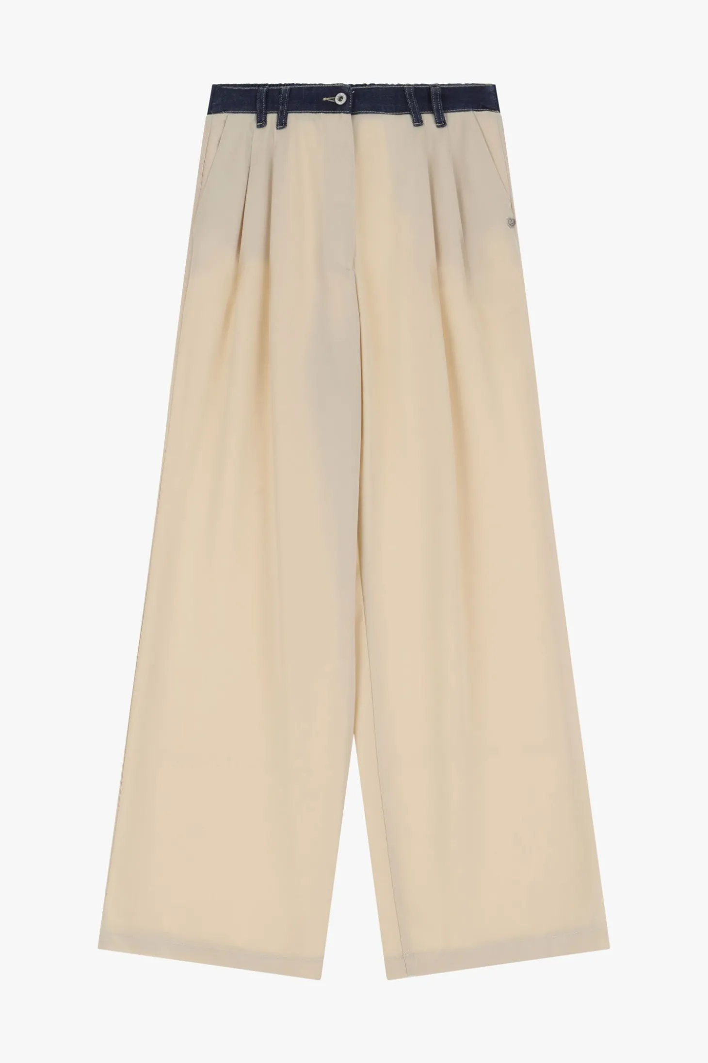Pantalones de pierna ancha alta
