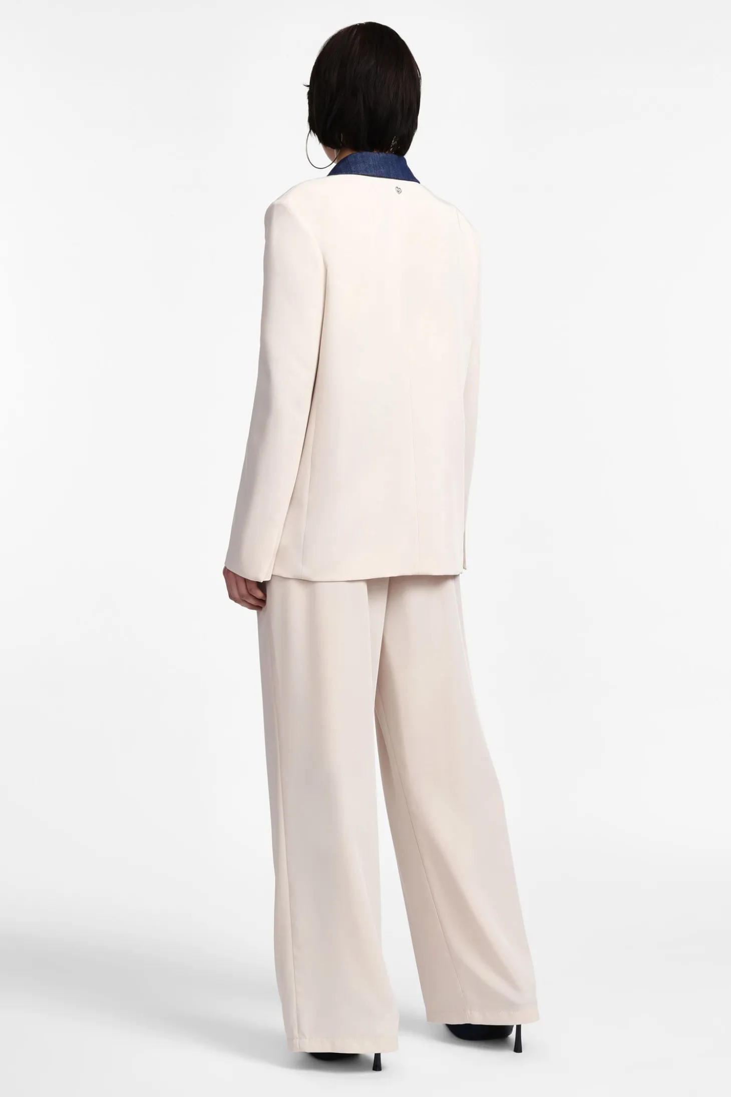 Pantalones de pierna ancha alta