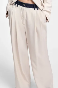 Pantalones de pierna ancha alta