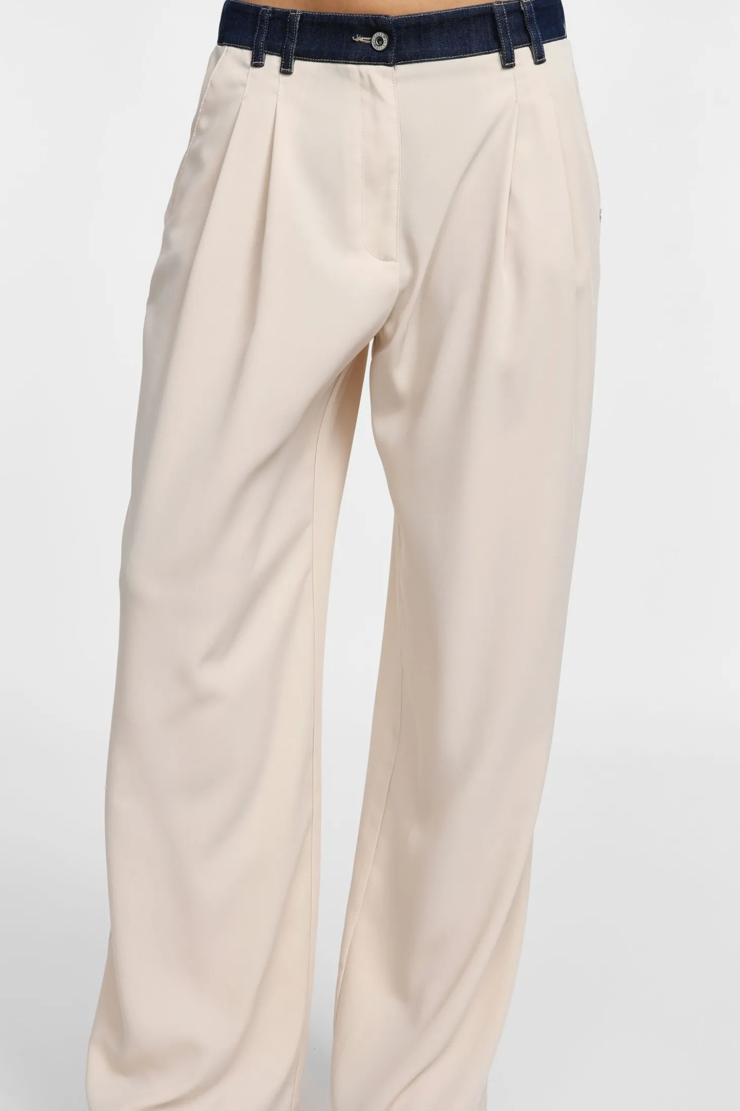Pantalones de pierna ancha alta