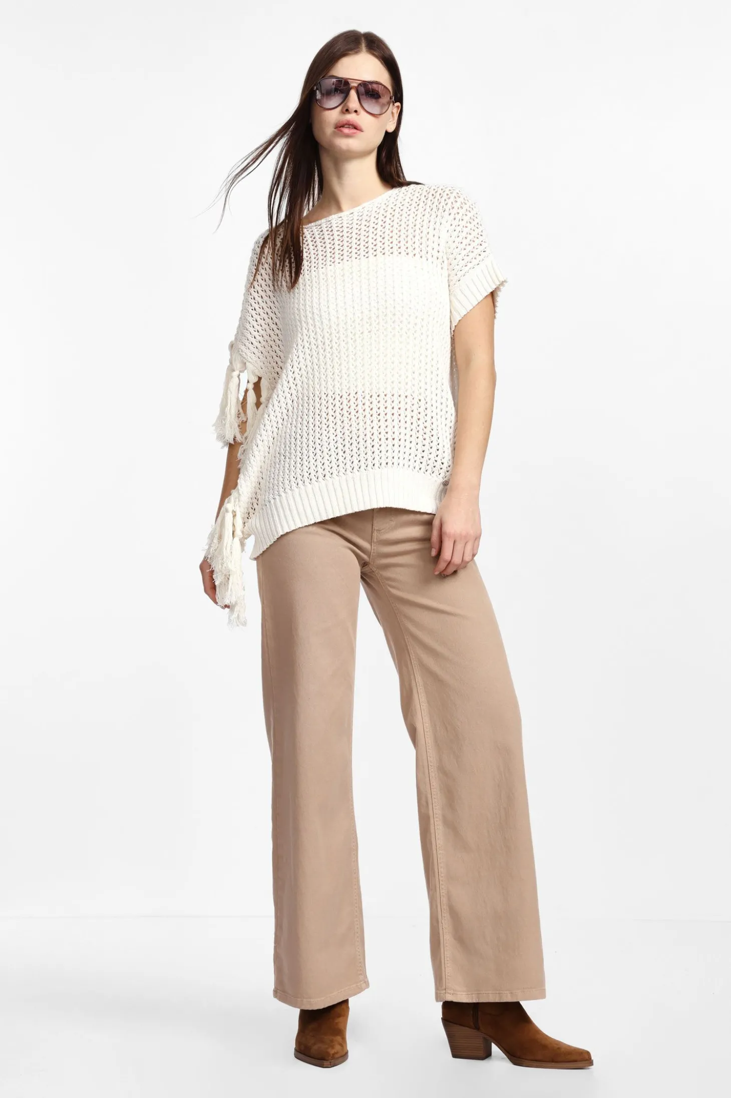 Pantalones de pierna ancha medios