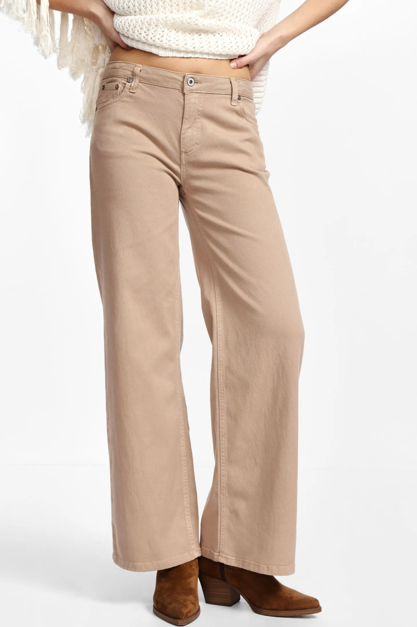 Pantalones de pierna ancha medios