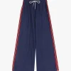 Pantalones palazzo con rayas laterales