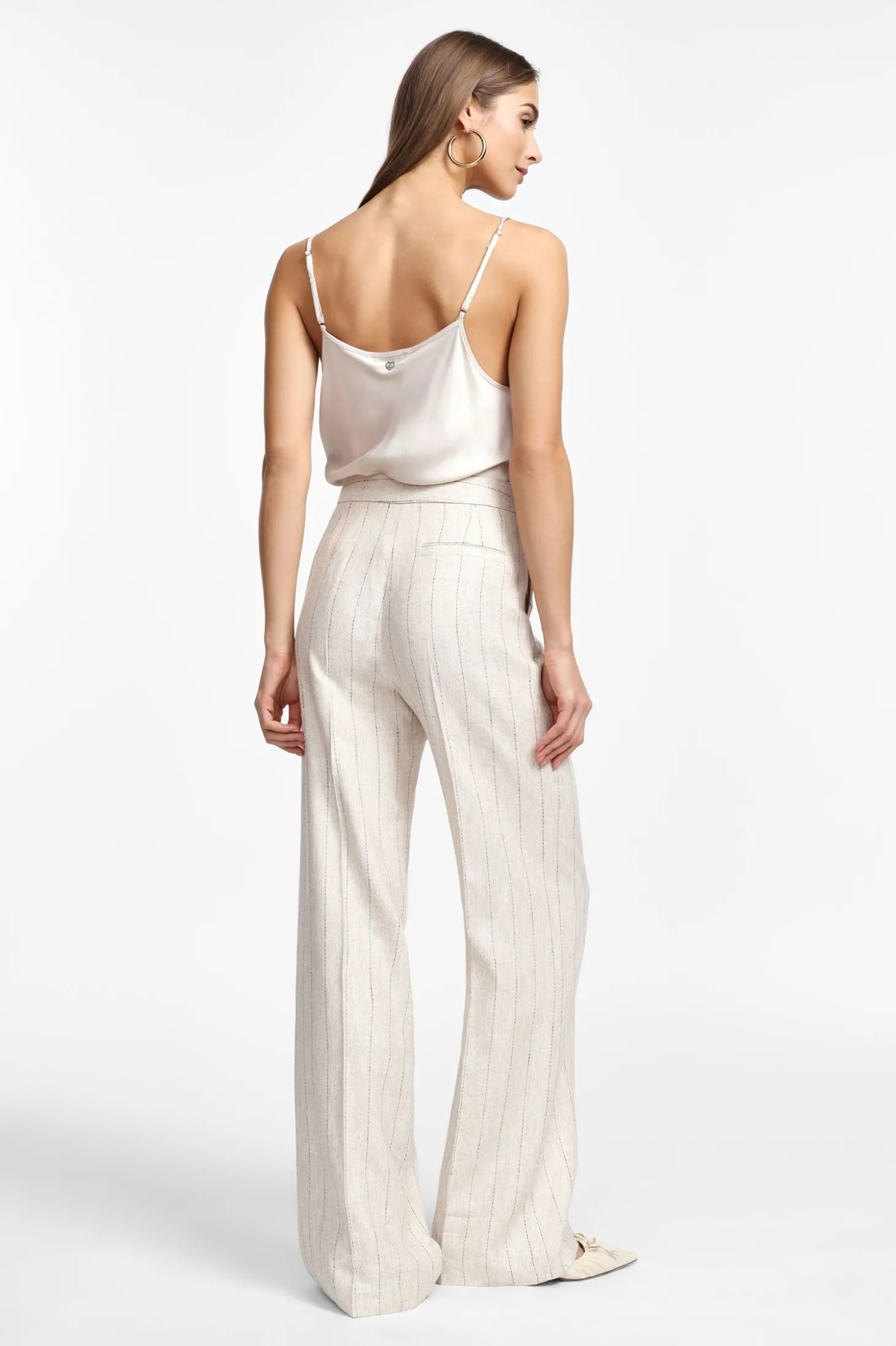 Pantalones palazzo de rayas casuales