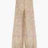 Pantalones perforados de pierna ancha