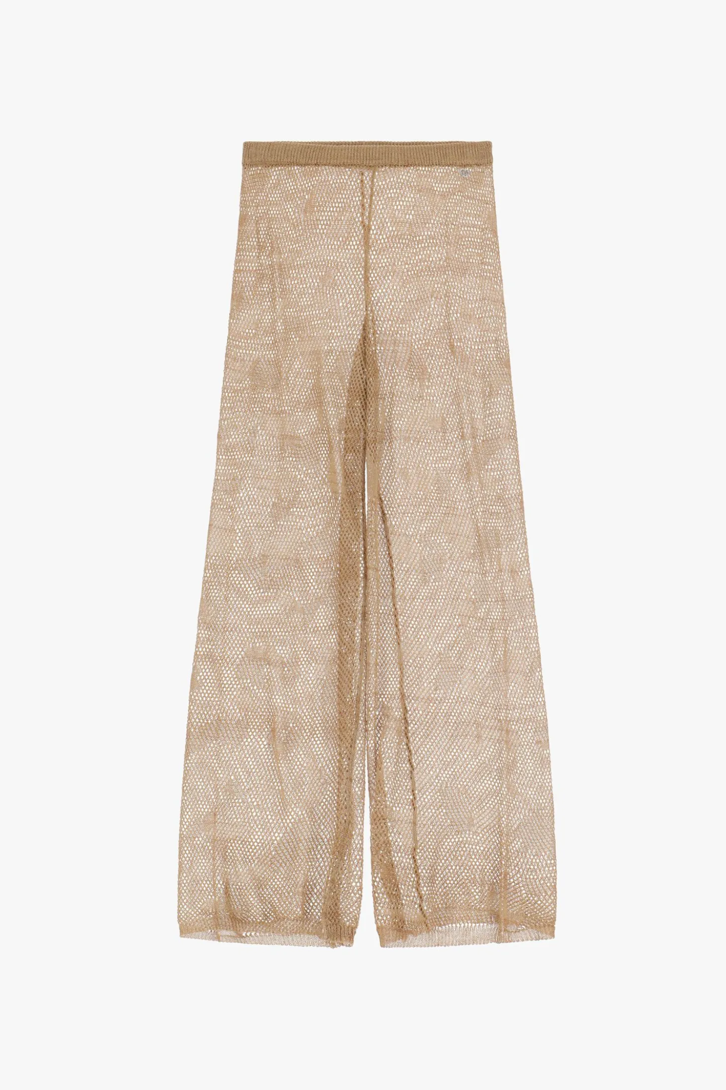 Pantalones perforados de pierna ancha