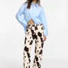 Pantalones rectos con estampado animal