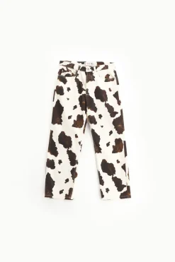 Pantalones rectos con estampado animal