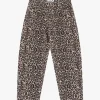 Pantalones straight con estampado animal