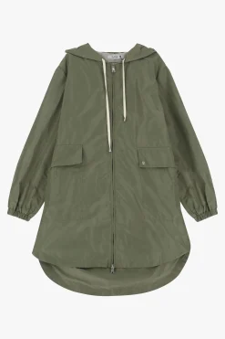 Parka con capucha y cremallera