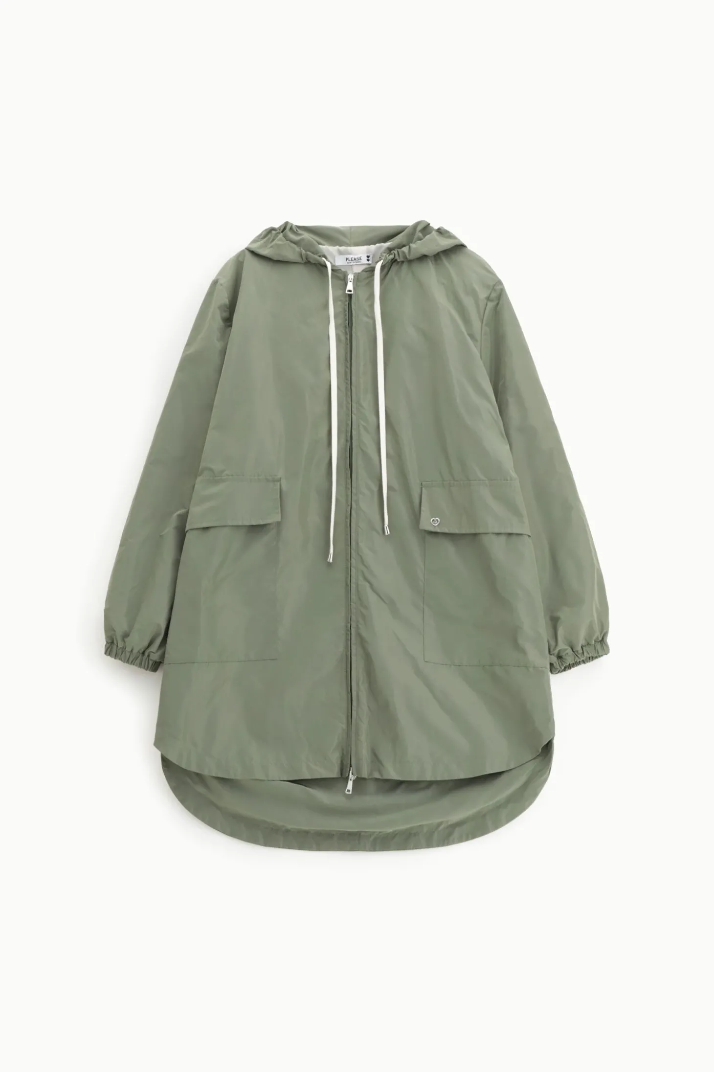 Parka con capucha y cremallera