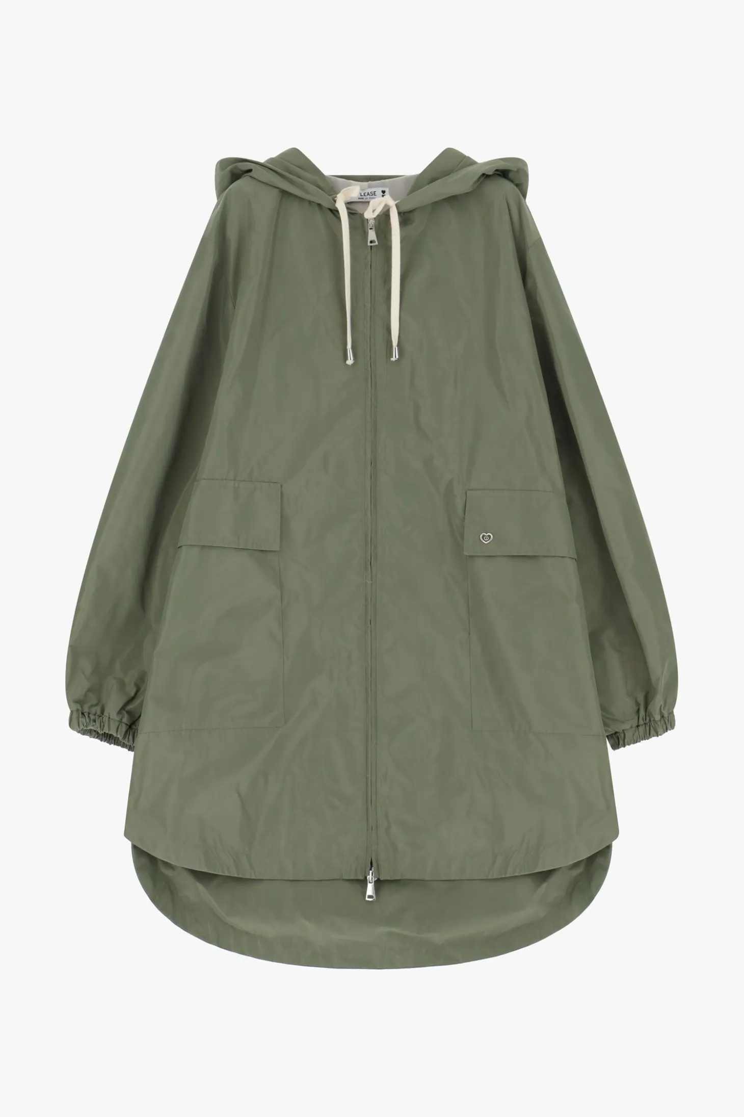 Parka con capucha y cremallera
