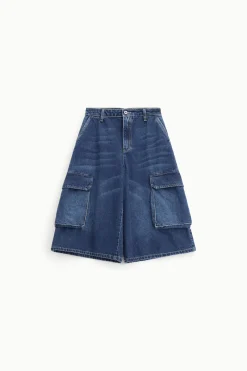 Shorts cargo hasta la rodilla con bolsillos