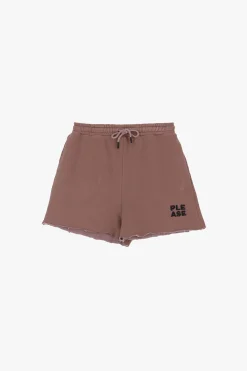 Shorts con cordón y logotipo bordado