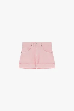 Shorts de color liso con dobladillo