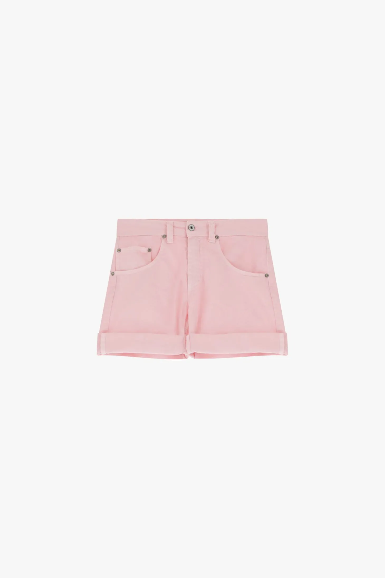 Shorts de color liso con dobladillo