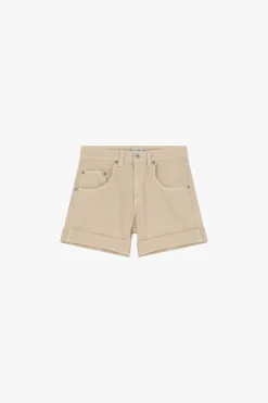 Shorts de color liso con dobladillo