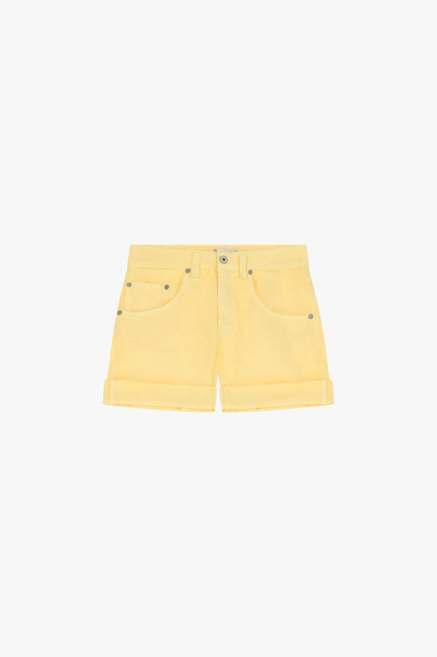 Shorts de color liso con dobladillo