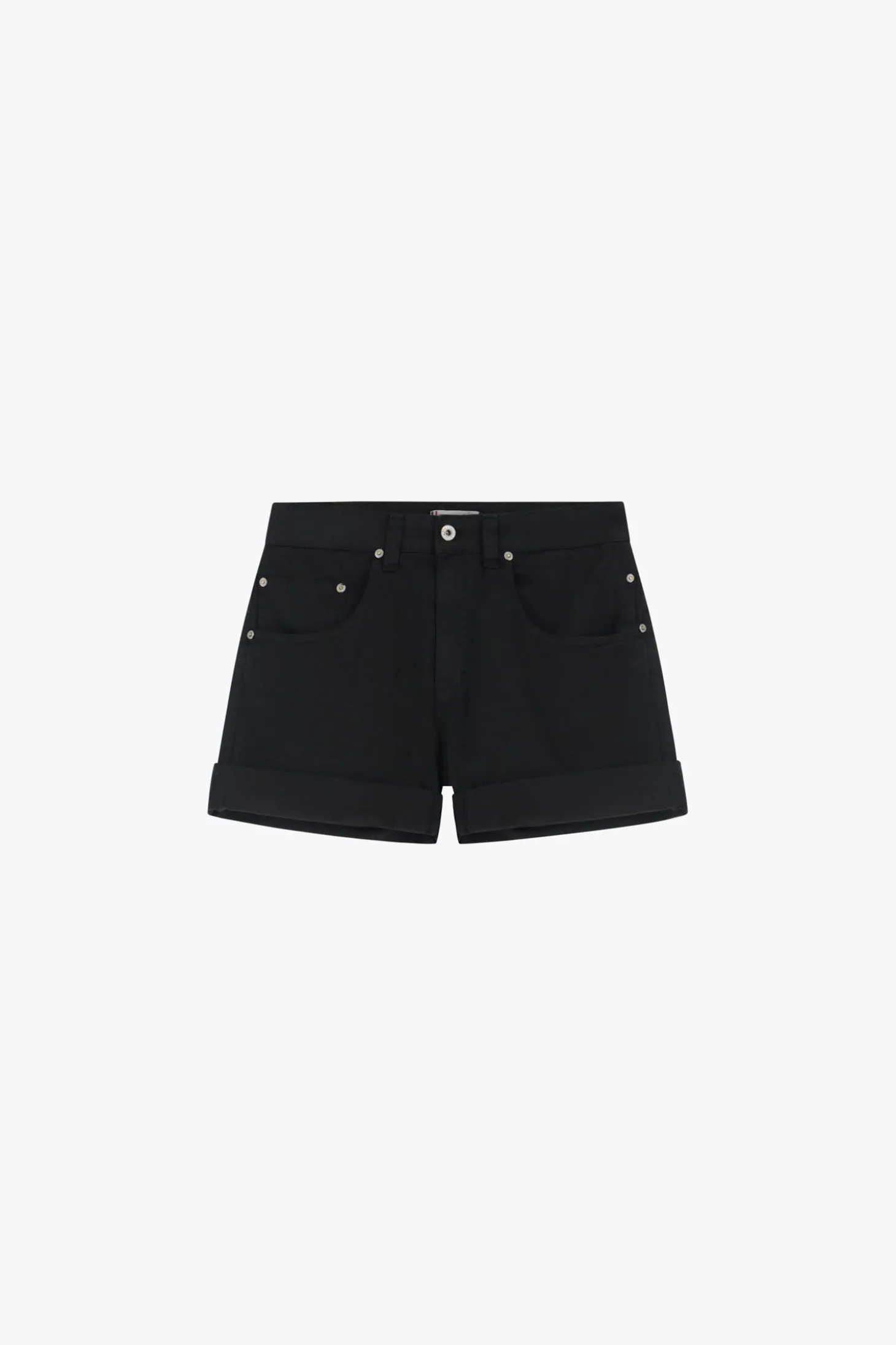 Shorts de color liso con dobladillo