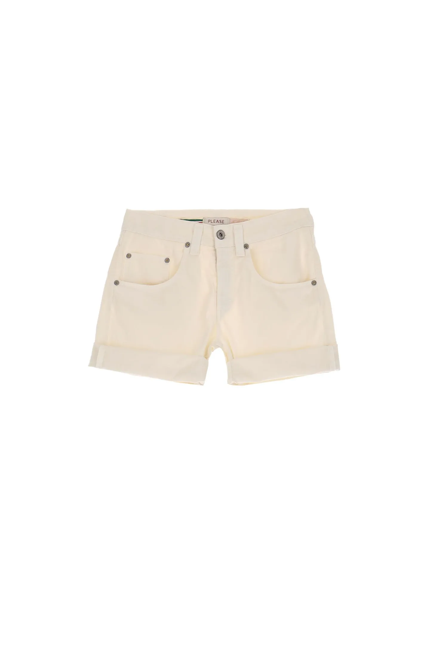 Shorts de color liso con dobladillo