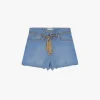 Shorts regulares con cordón y borlas