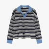 Suéter de rayas cuello polo
