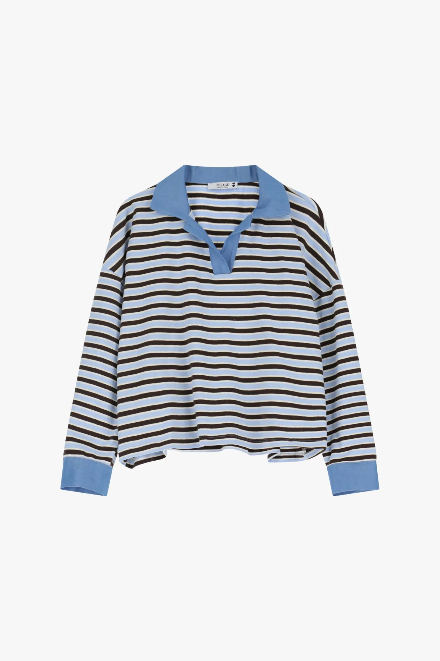 Suéter de rayas cuello polo