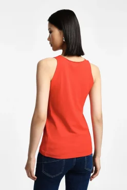 Top de punto sin mangas cuello v