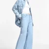 Vaqueros de pierna ancha y talle medio