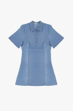 Vestido corto con cuello clásico