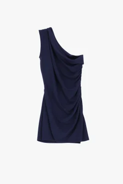 Vestido corto con escote asimétrico