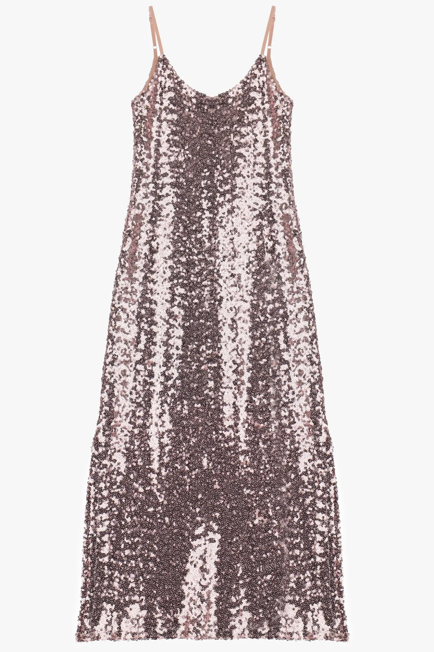 Vestido de lentejuelas con tirantes