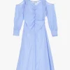 Vestido de tirantes con rayas y mangas