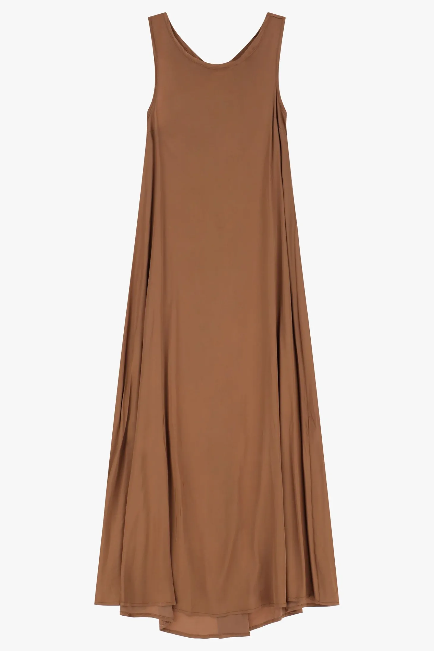Vestido largo sin mangas fluido